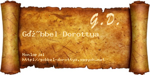 Göbbel Dorottya névjegykártya